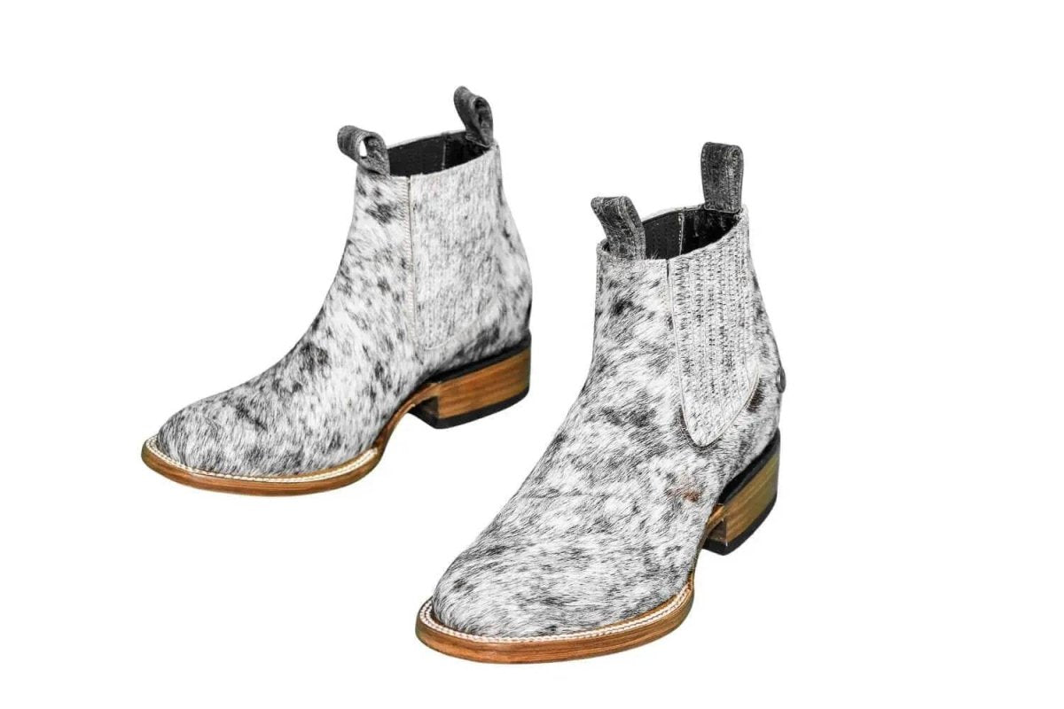 Aurora Cowhide Boots – Size 8 – Handmade Western Boots for Women