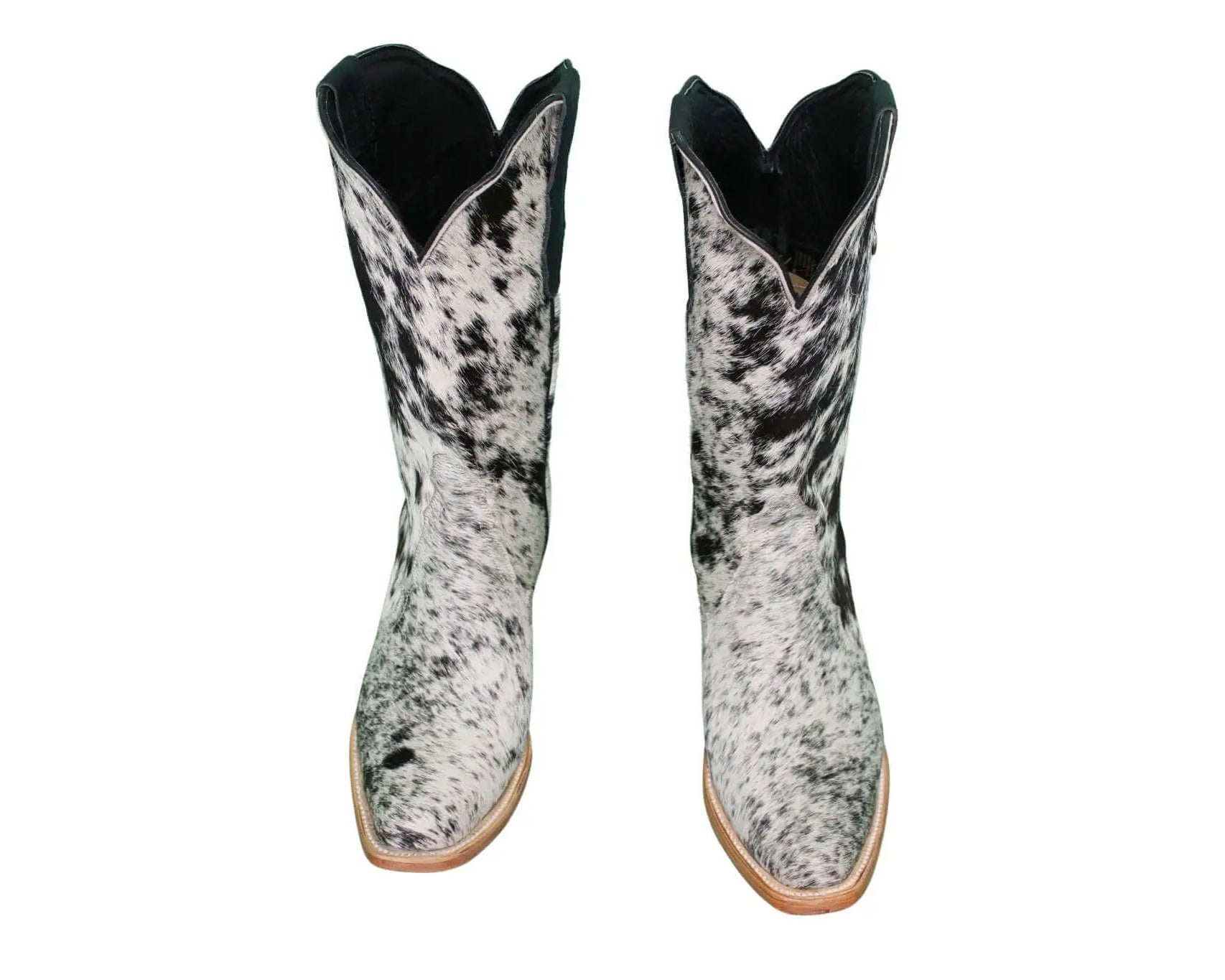 Carmen Tall Cowhide Boots – Hair-on Hide – Size 8 – Handmade Western Boots for Women