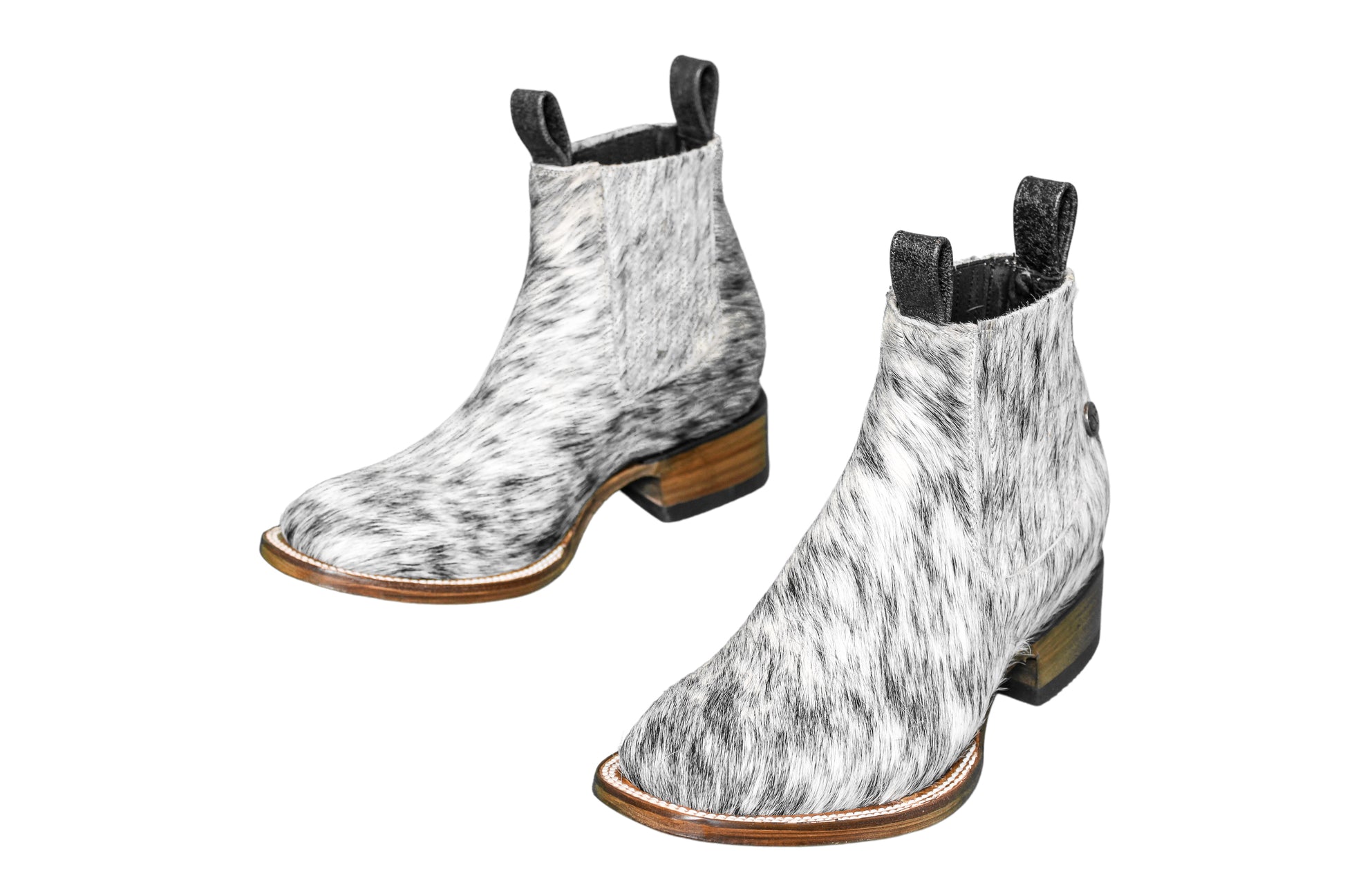 The Original Hair-on hide ankle boots, cowhide