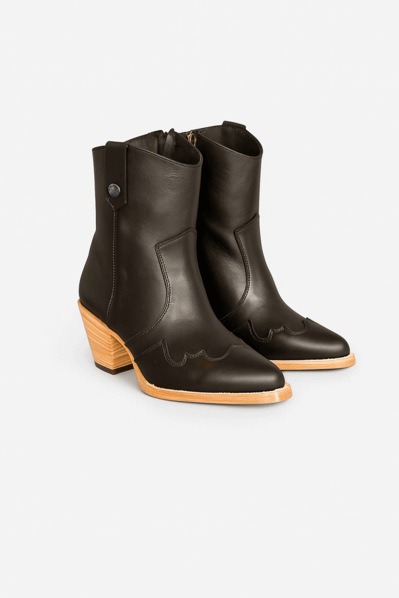 Jolene High Heel Boots – Outlaw Black Leather - Stiefeld Boots