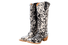 Lorraine Knee-High Cowhide Boots – Black & White - Stiefeld Boots