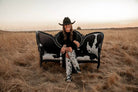 Knee-high cowhide boots for women