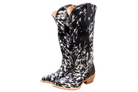 Lorraine Knee-High Cowhide Boots – Black & White - Stiefeld Boots