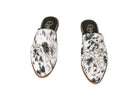 handcrafted cowhide slip-on mules by stiefeld