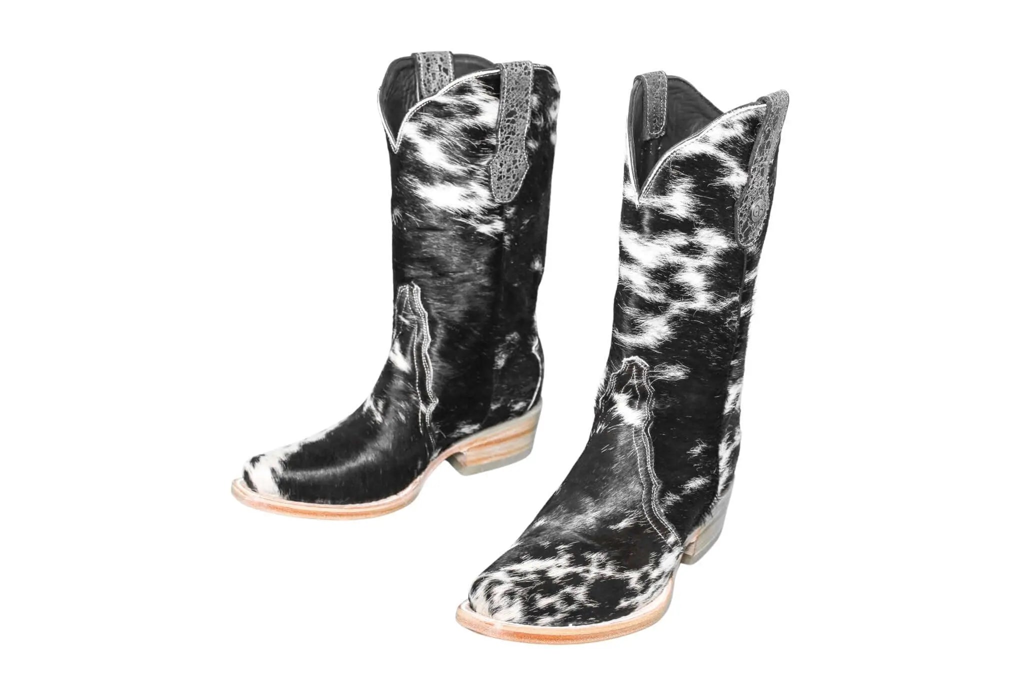 Carmen Tall Cowhide Boots – Hair-on Hide – Size 6.5 – Handmade Western Boots for Women