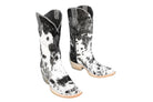 Carmen Tall Cowhide Boots – Hair-on Hide – Size 8 – Handmade Western Boots for Women