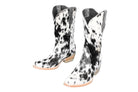 Carmen Tall Cowhide Boots – Hair-on Hide – Size 8.5 – Handmade Western Boots for Women