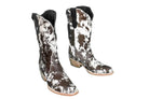 Carmen Tall Cowhide Boots – Hair-on Hide – Size 7.5 – Handmade Western Boots for Women