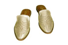 The Georgette Gold Cowhide Mules - Women's Western Wear