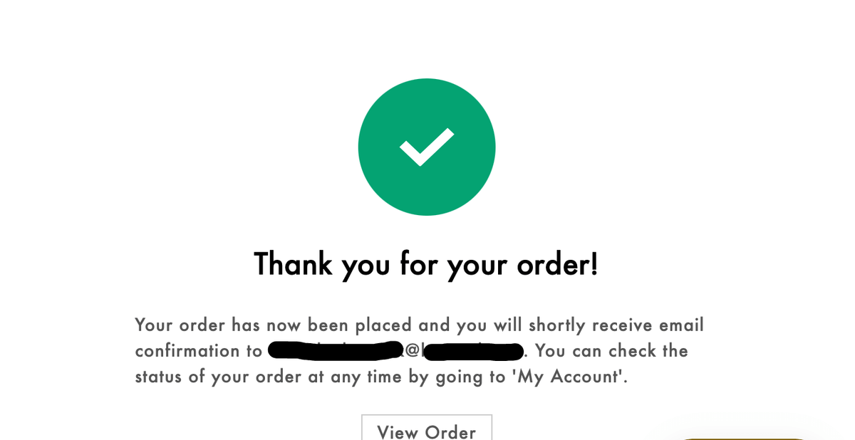 wholesale order placed